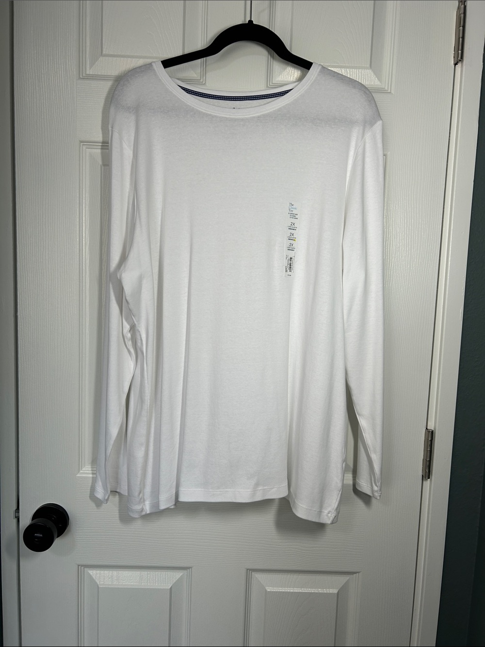 croft & barrow Women's White Long-Sleeve Crewneck Tee